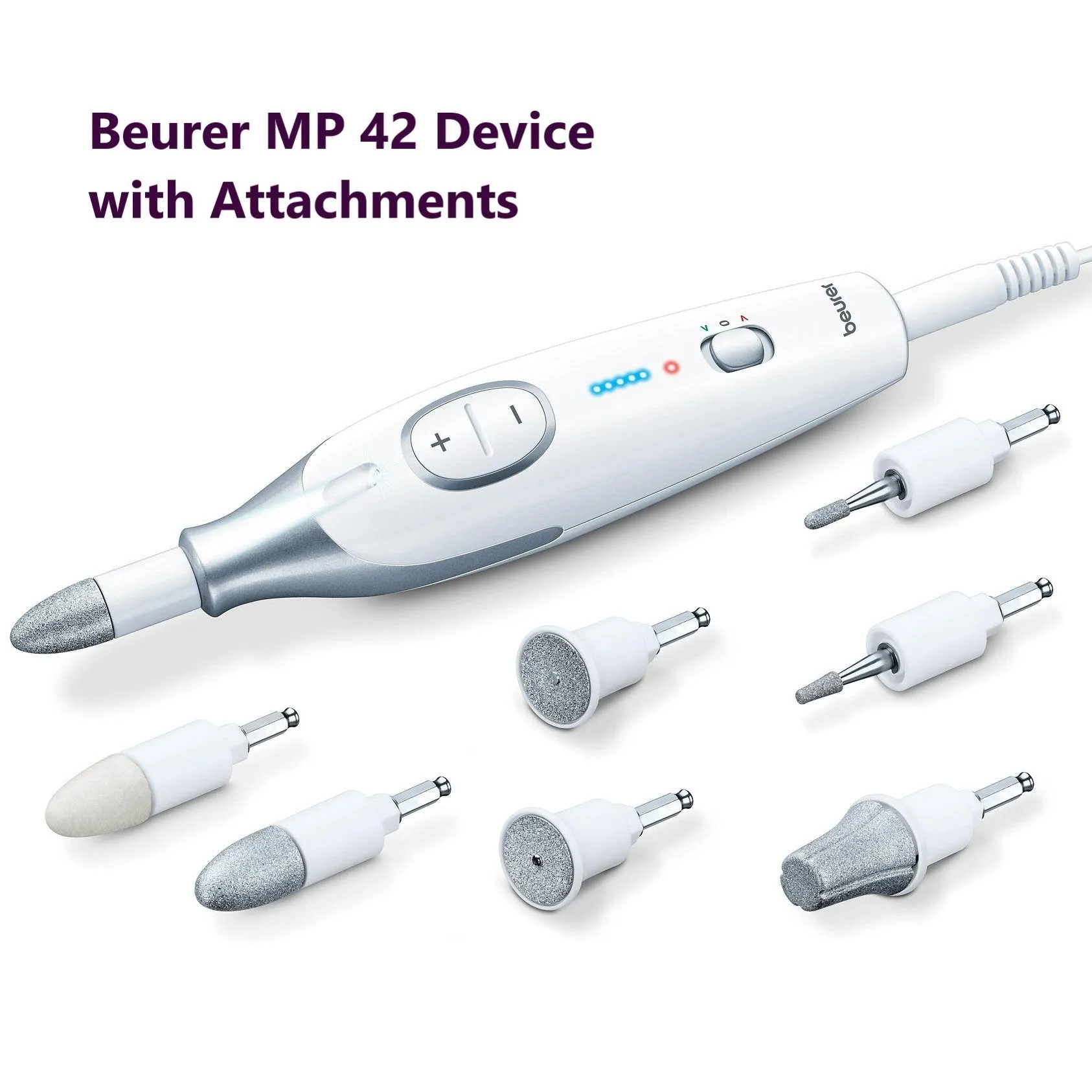 Beurer Replacement Spare Set of 7 Attachments for MP 42 & MP 44 Electric Manicure & Pedicure Nail Tool Set