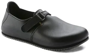 Birkenstock Linz Professional Shoe - Black Leather | Comfortable Cork Footbed