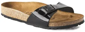 Birkenstock Madrid Sandals - Black Patent Birko-Flor | Comfortable Cork Footbed