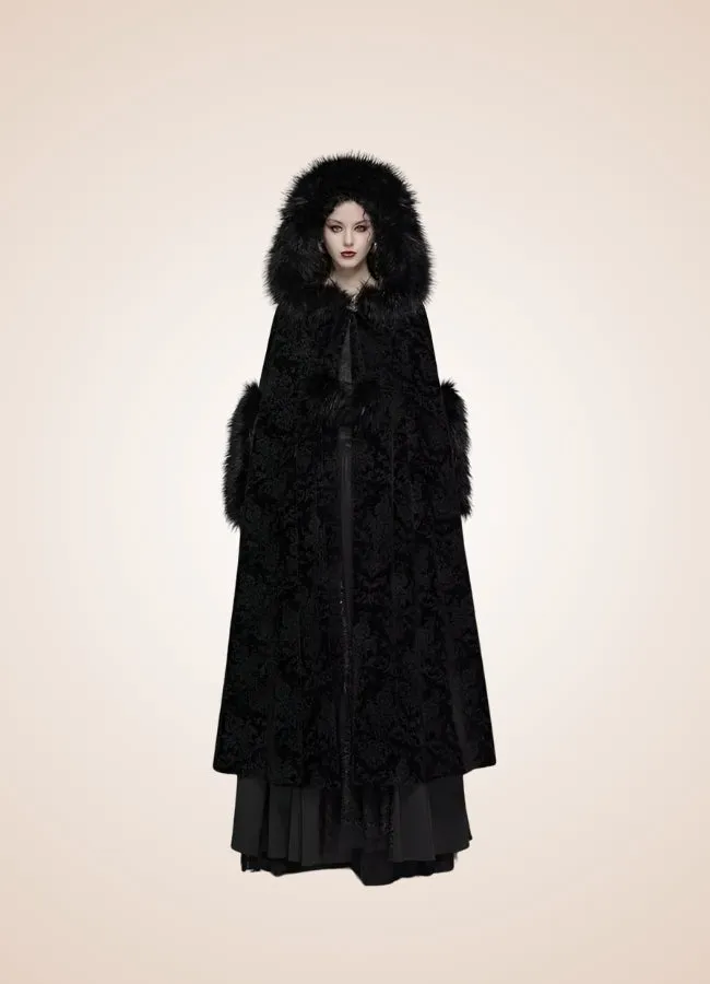 Black Gothic Women's Hooded Coat