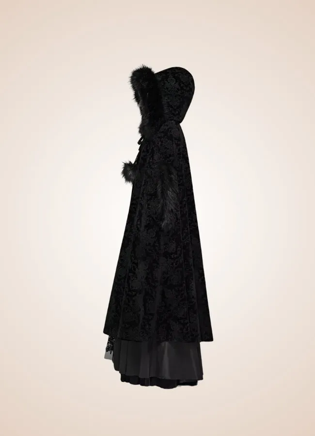 Black Gothic Women's Hooded Coat
