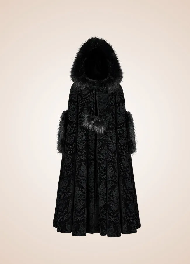 Black Gothic Women's Hooded Coat