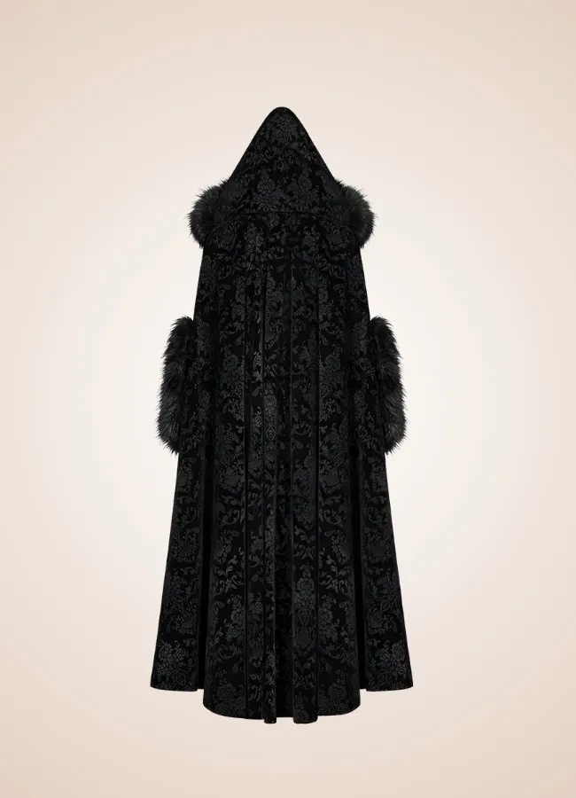 Black Gothic Women's Hooded Coat