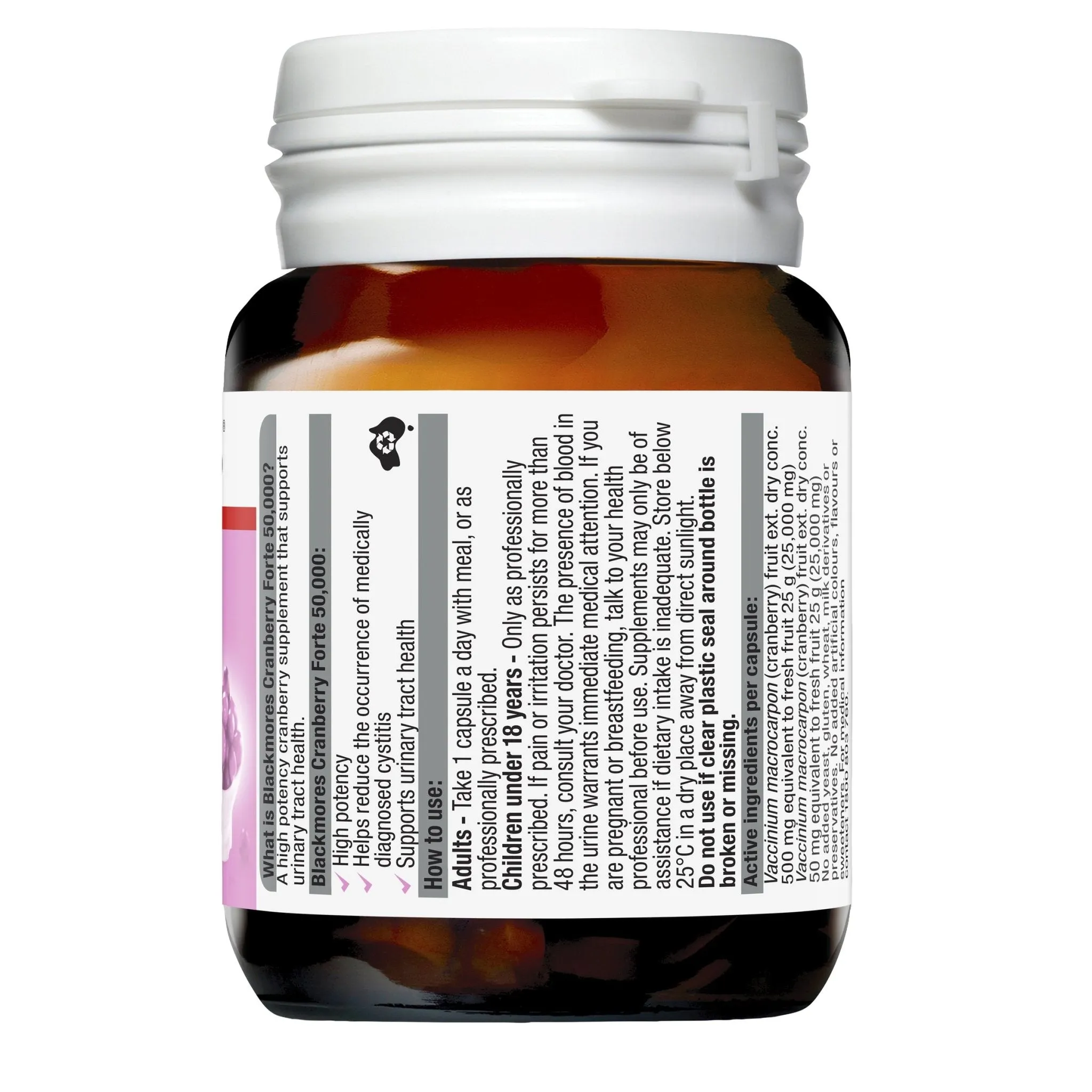 Blackmores Cranberry 50,000 Forte 30 Capsules