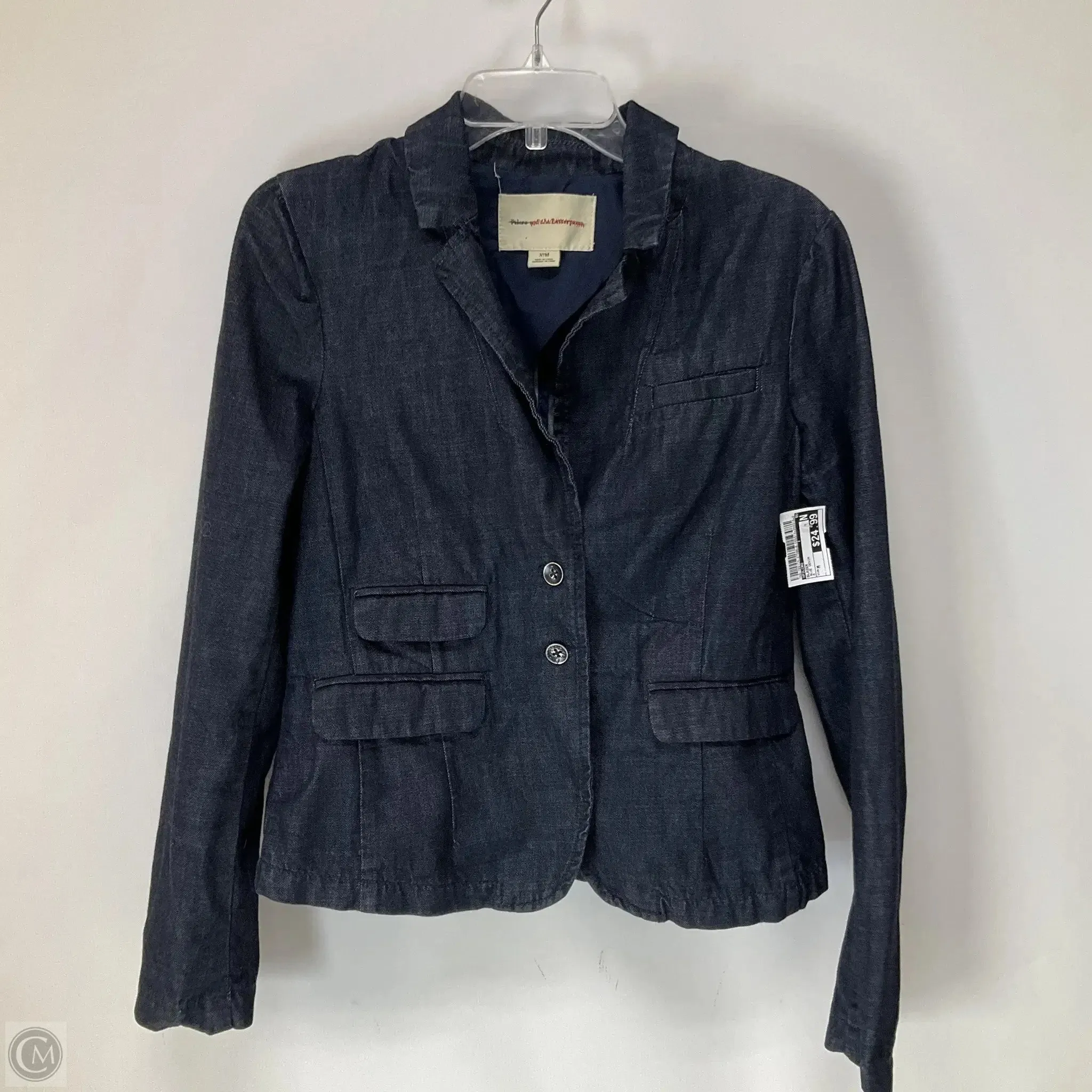 Blazer By Pilcro In Blue Denim, Size: M