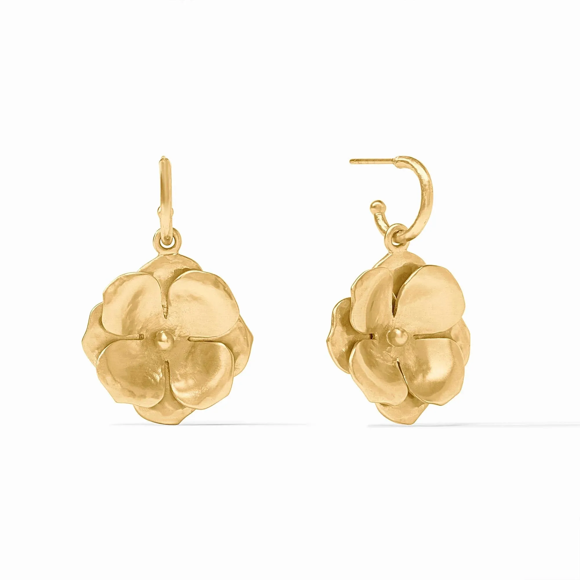 Bloom Hoop & Charm Earring - Gold