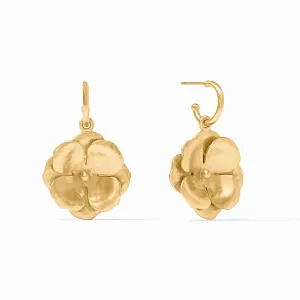 Bloom Hoop & Charm Earring - Gold