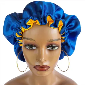 BLUE AMBER Reversible Sleeping Satin Hair Bonnet