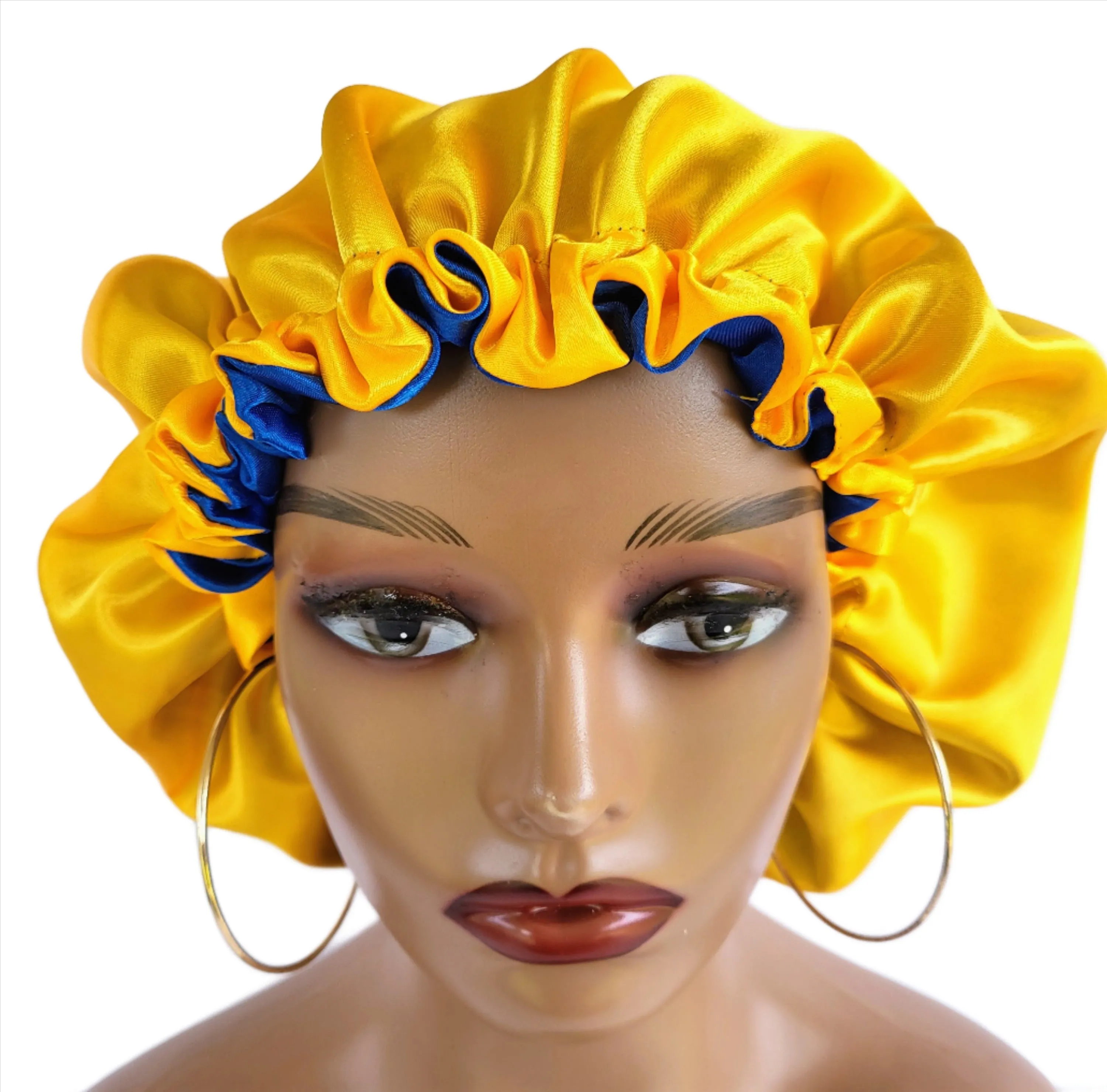 BLUE AMBER Reversible Sleeping Satin Hair Bonnet