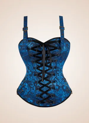 Blue Pirate Steampunk Corset