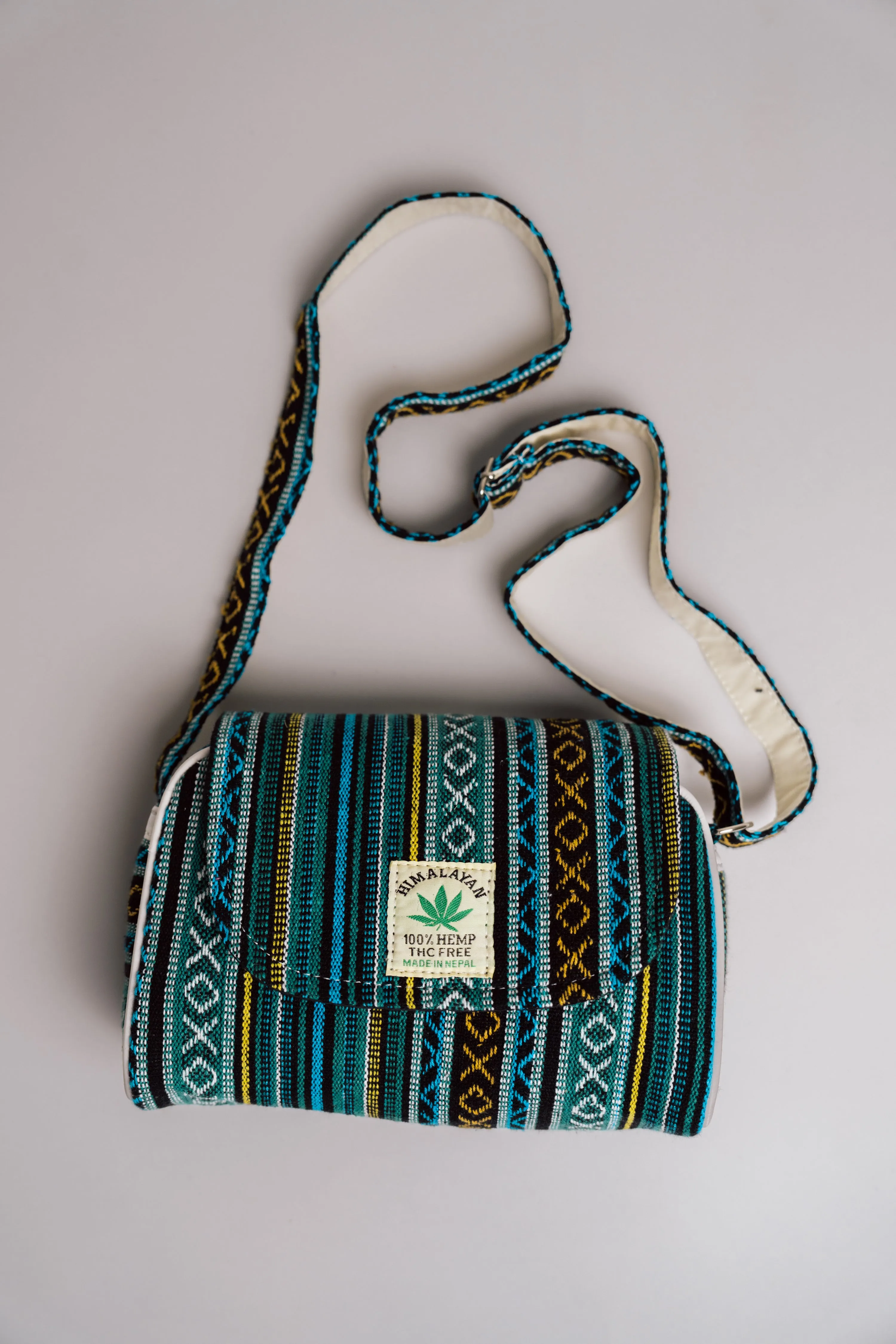 Blue Wave Hemp Shoulder Bag