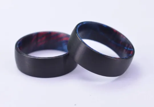 Box Elder Wood Tungsten Women's Wedding Band 4MM