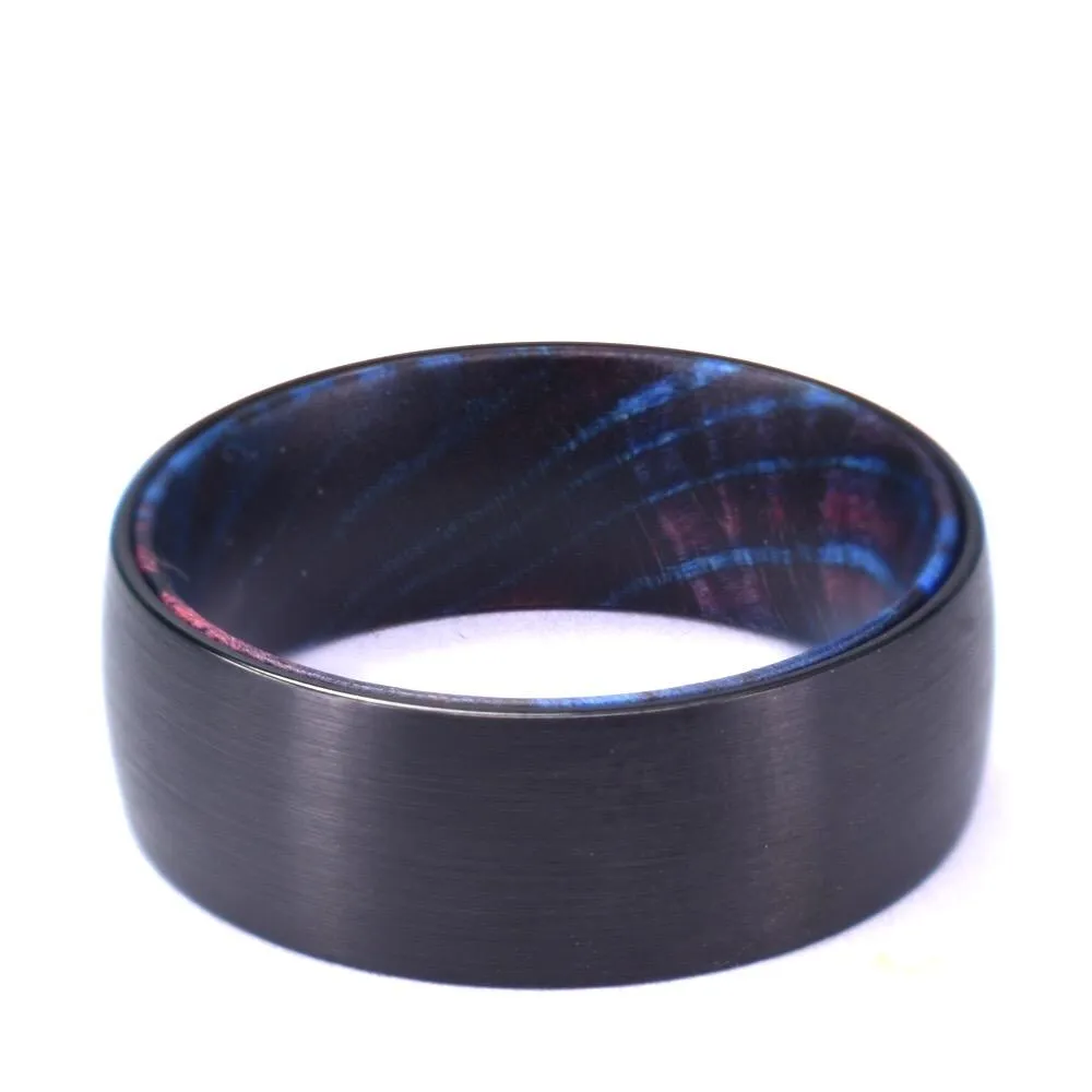 Box Elder Wood Tungsten Women's Wedding Band 4MM