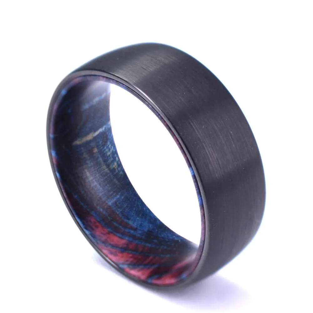 Box Elder Wood Tungsten Women's Wedding Band 4MM