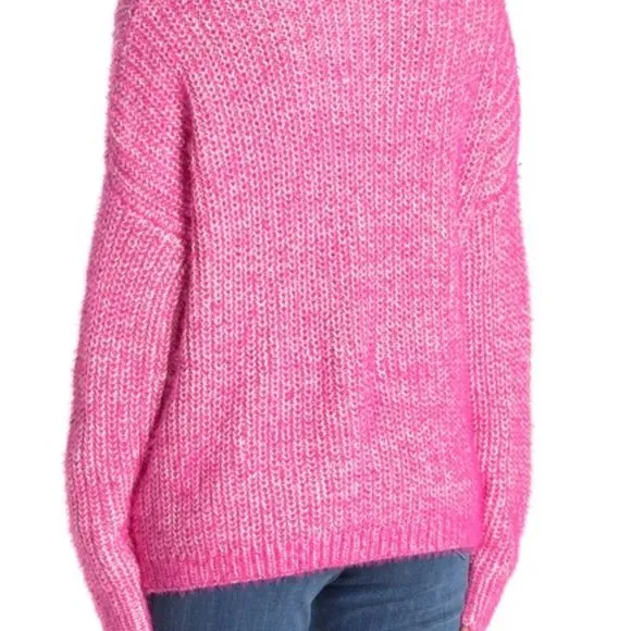 Brand new Nordstrom Item! Women's ELODIE - Oversized Crew Neck Pink Sweater, Sz XL! Retails $70 