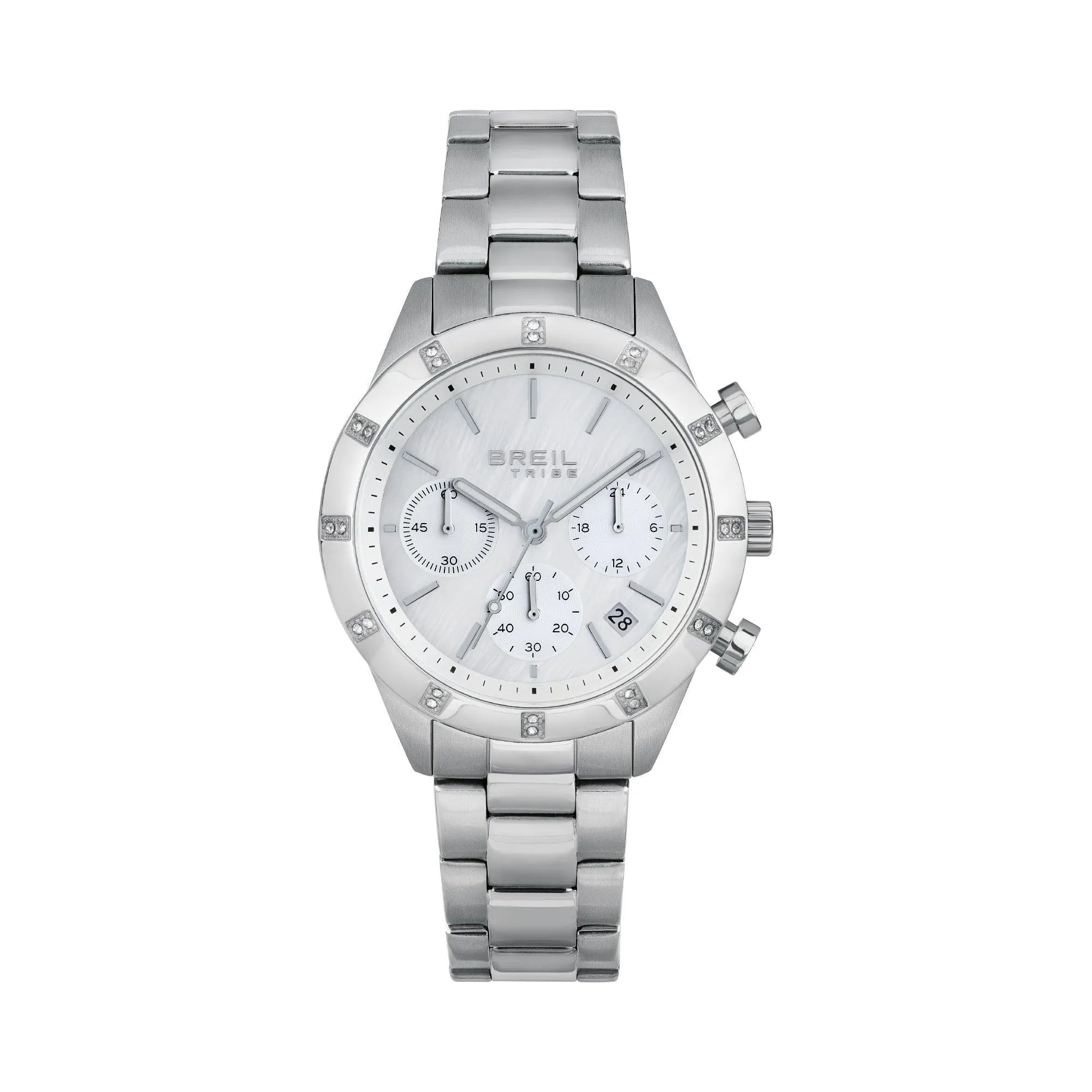 Breil Dazzle Chrono 38mm Madreperper Quartz Steel EW0519