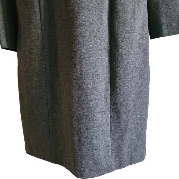 BROOKS BROTHERS Gray Stretch Knit Career Dress With Pockets Women's Size 2