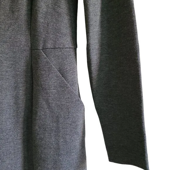 BROOKS BROTHERS Gray Stretch Knit Career Dress With Pockets Women's Size 2