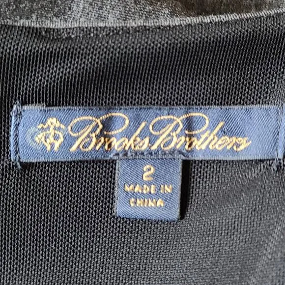 BROOKS BROTHERS Gray Stretch Knit Career Dress With Pockets Women's Size 2