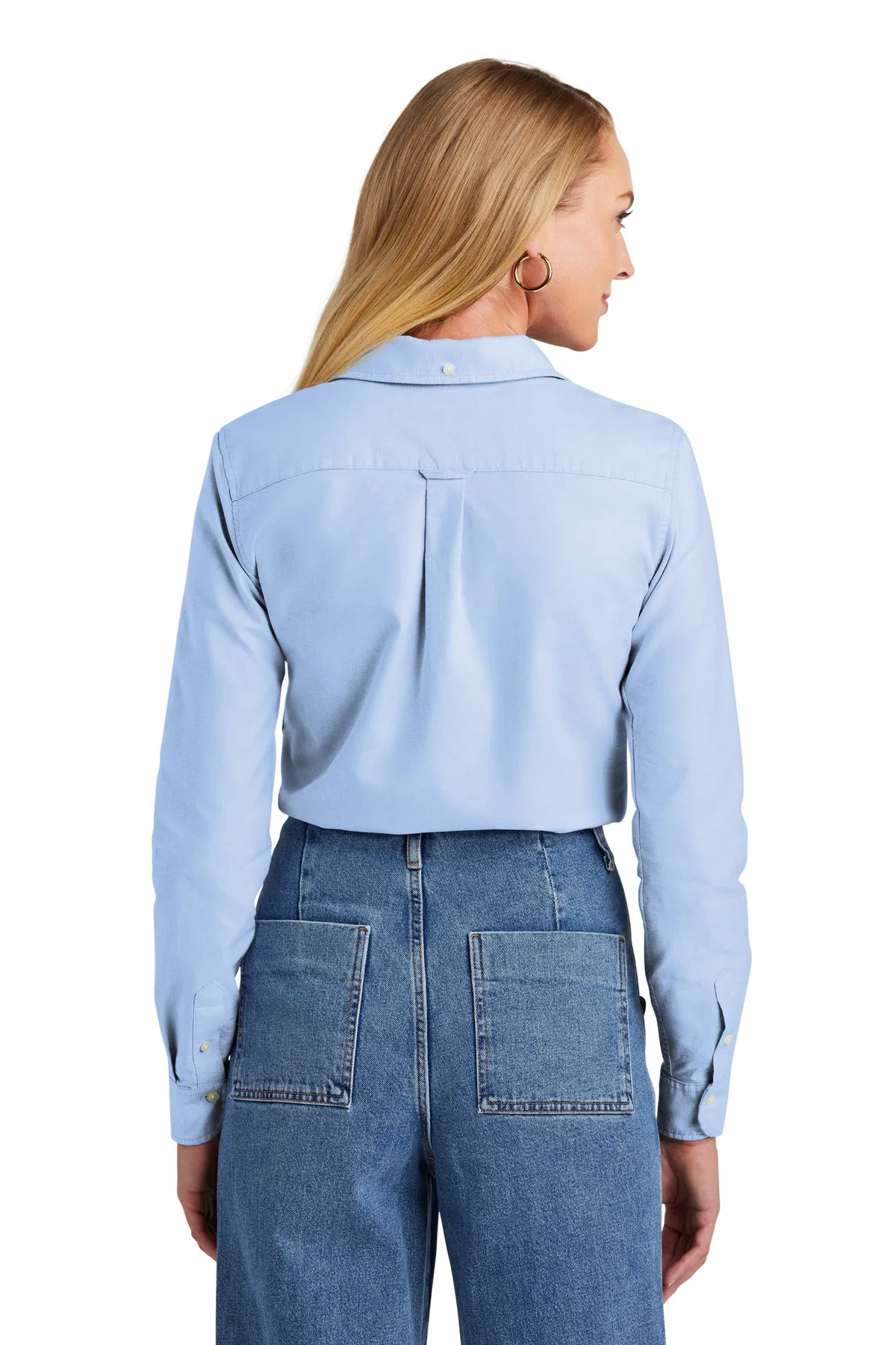Brooks Brothers Women's Casual Oxford Cloth Shirt BB18005 Newport Blue