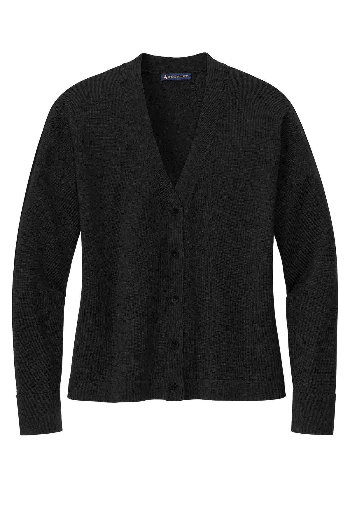 Brooks Brothers Women's Cotton Stretch Cardigan Sweater BB18405 Deep Black