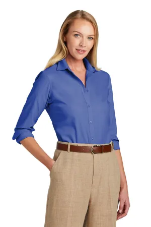 Brooks Brothers Women's Wrinkle-Free Stretch Nailhead Shirt BB18003 Cobalt Blue