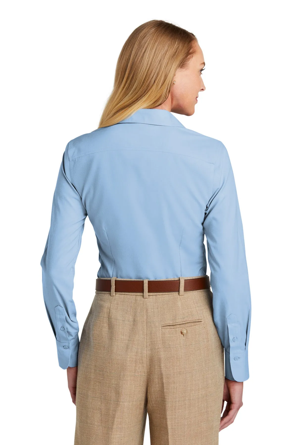 Brooks Brothers Women's Wrinkle-Free Stretch Nailhead Shirt BB18003 Newport Blue