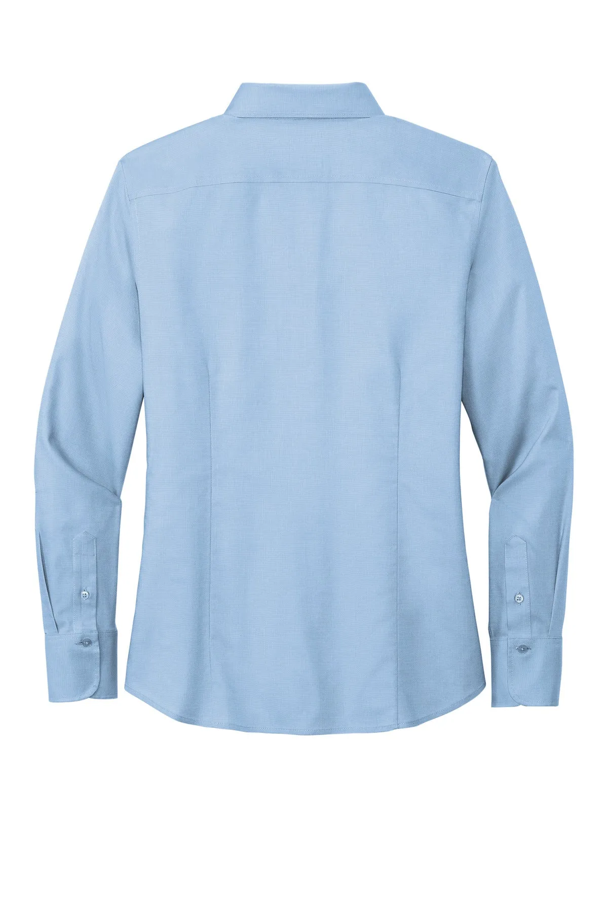 Brooks Brothers Women's Wrinkle-Free Stretch Nailhead Shirt BB18003 Newport Blue