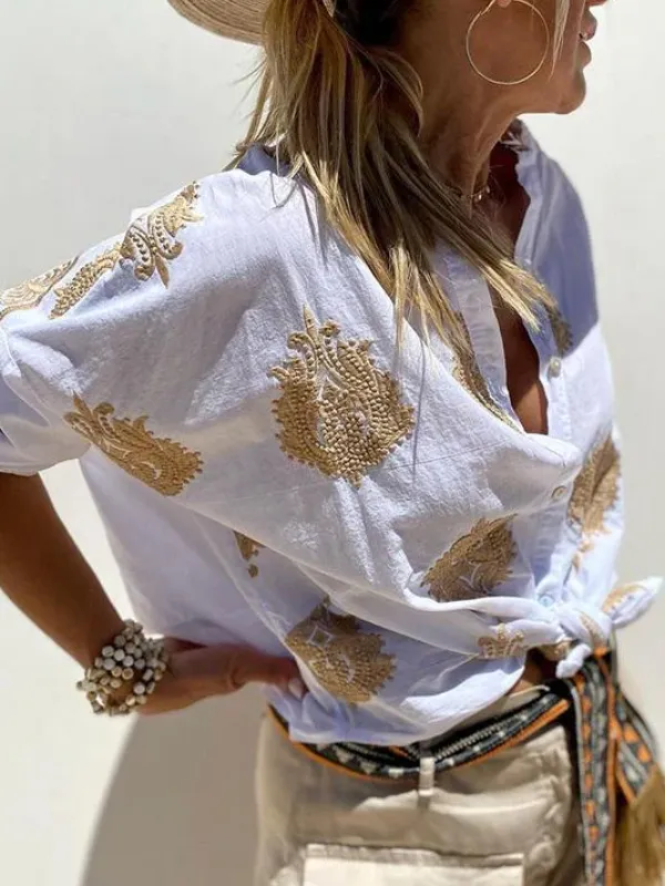 Broucek® | Stylish Blouse With Embroidery