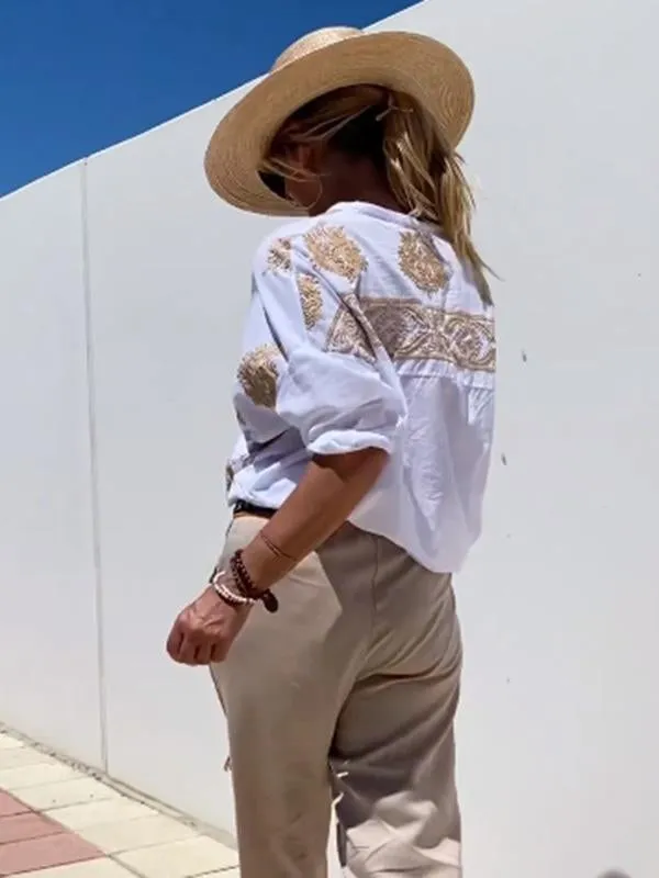 Broucek® | Stylish Blouse With Embroidery