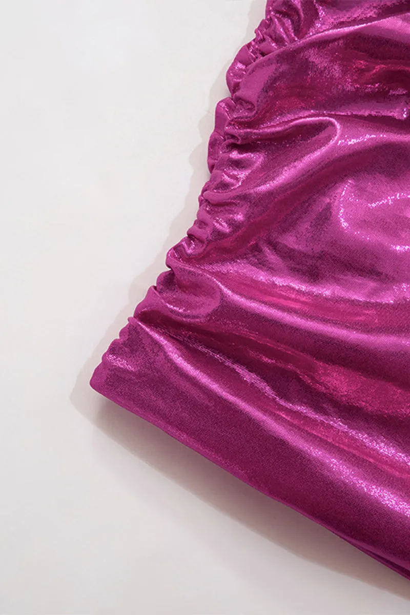BS3143 Metallic Sleeveless Mini Dress