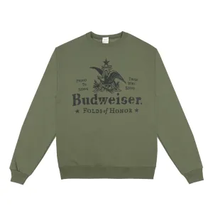 Budweiser Folds of Honor Stencil Sweatshirt