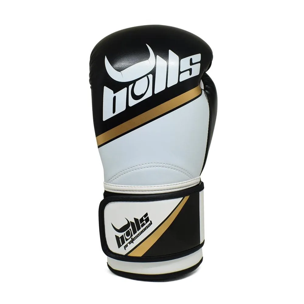 Bulls Professional Classic Boxing Gloves Black/White
