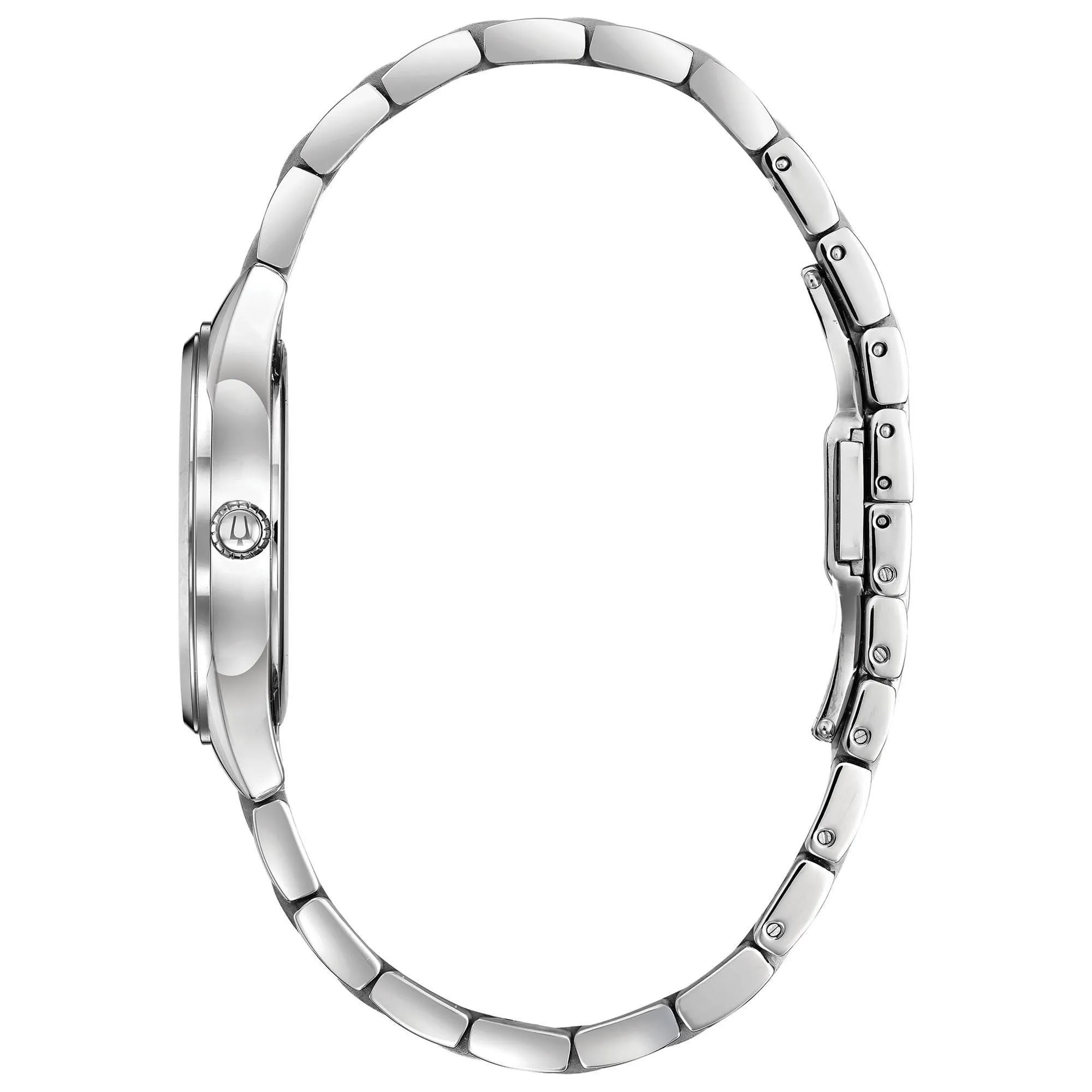 Bulova Ladies' Classic Sutton Black Mother of Pearl Dial Diamond Bracelet Watch 96P198
