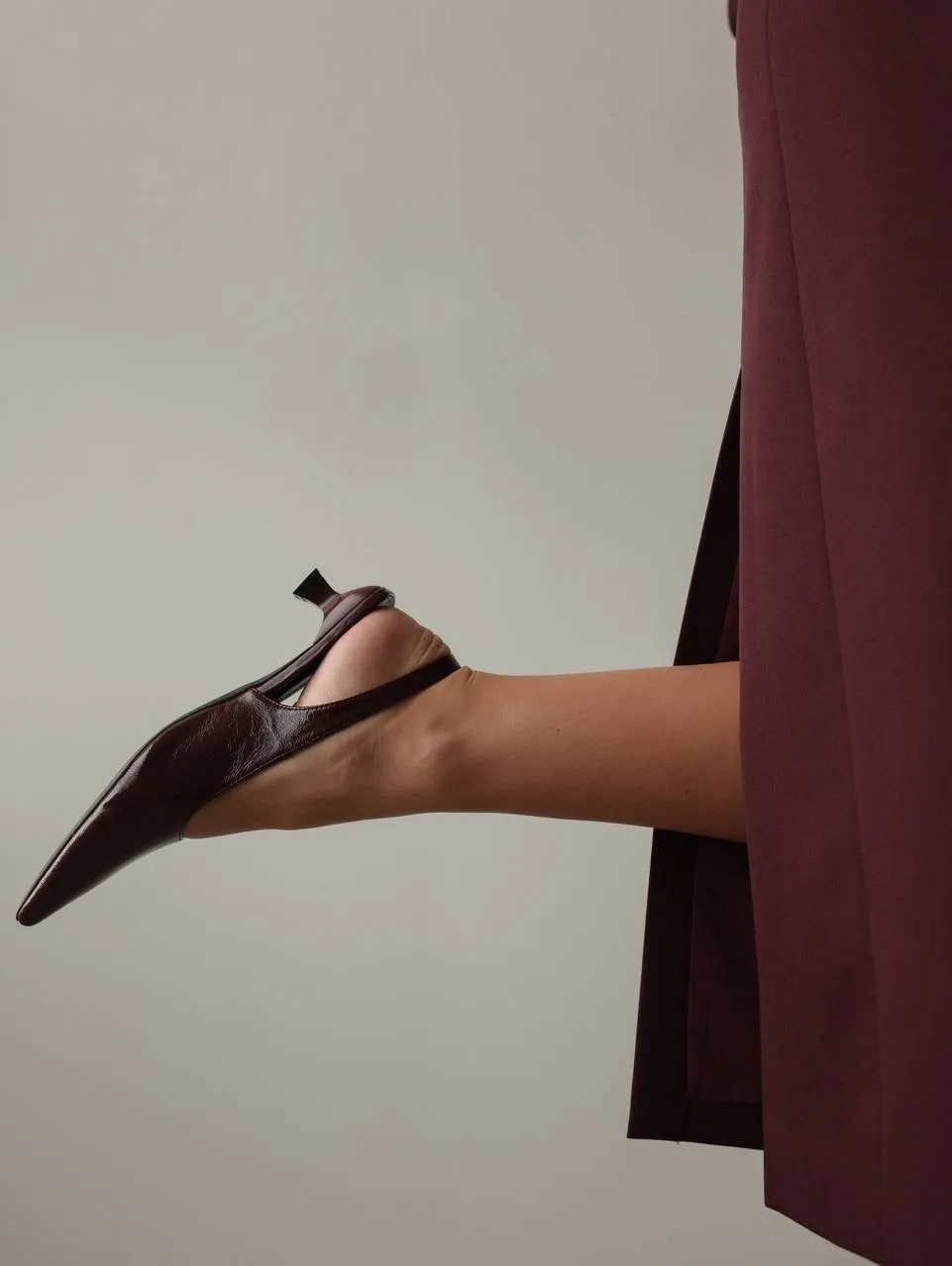Burgundy Wrap Midi Dress with Blazer Detail