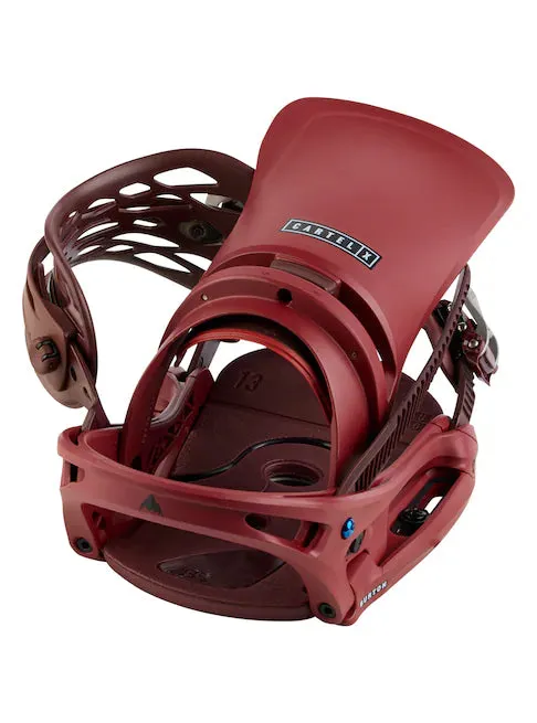 Burton Cartel X EST Mens Snowboard Bindings Sun Dried Tomato