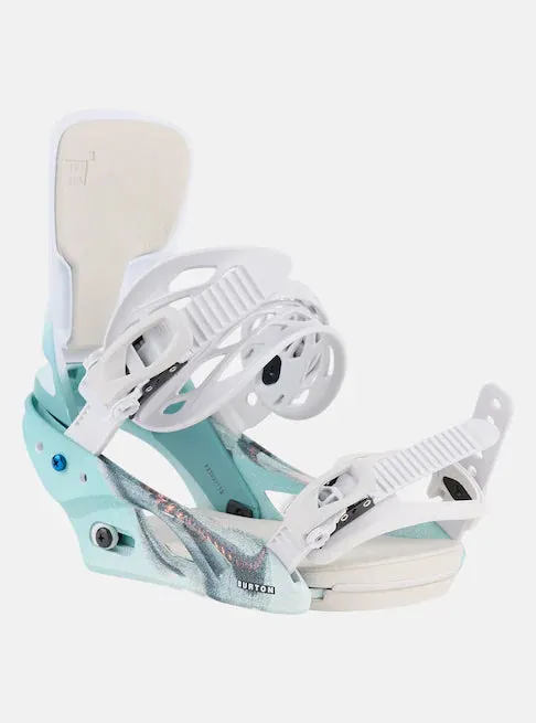 Burton Lexa Snowboard Bindings Womens White / Graphic