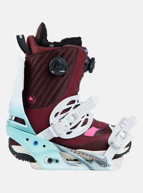 Burton Lexa Snowboard Bindings Womens White / Graphic
