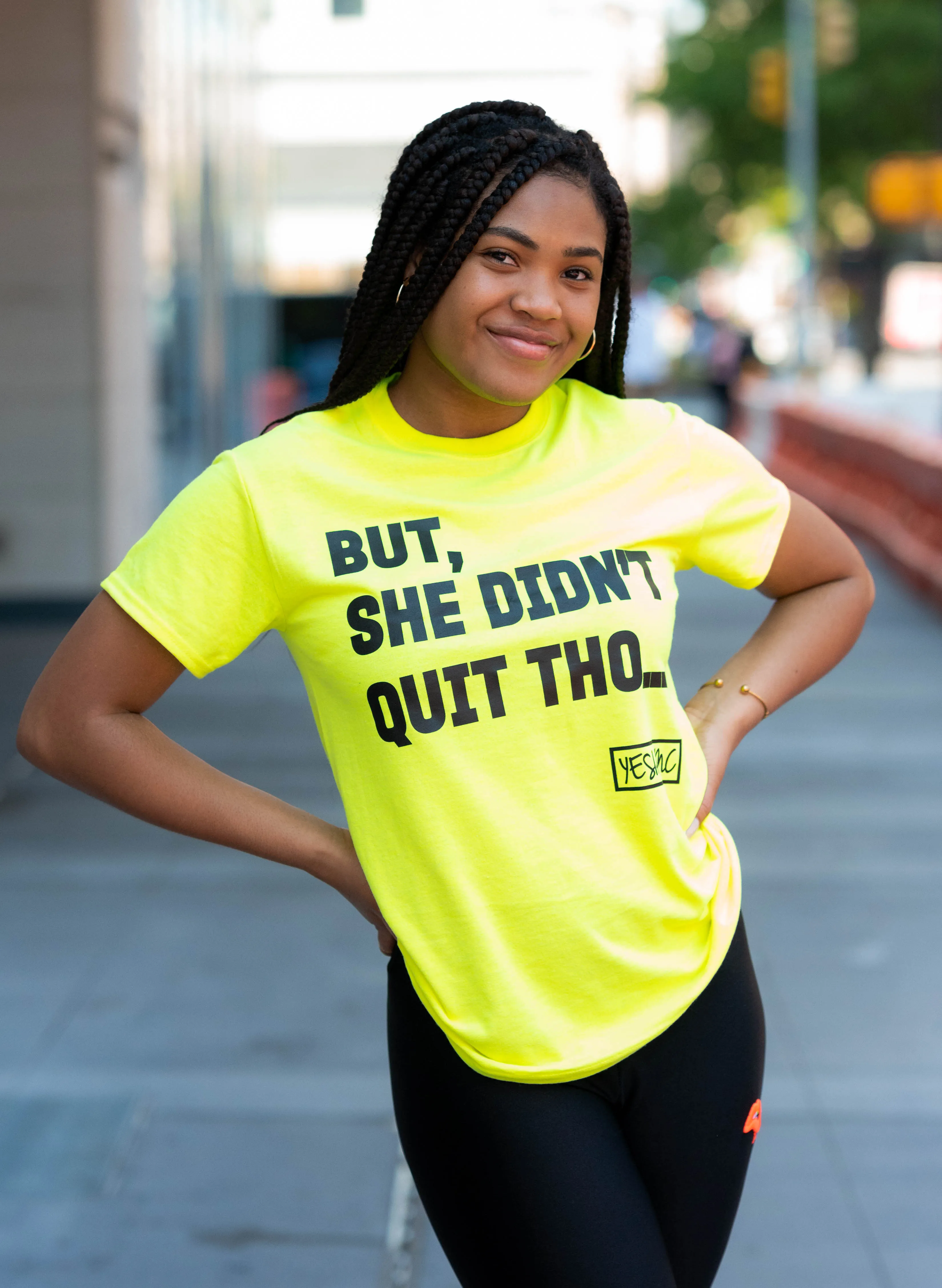 BUT SHE DIDN'T QUIT THO...Tee