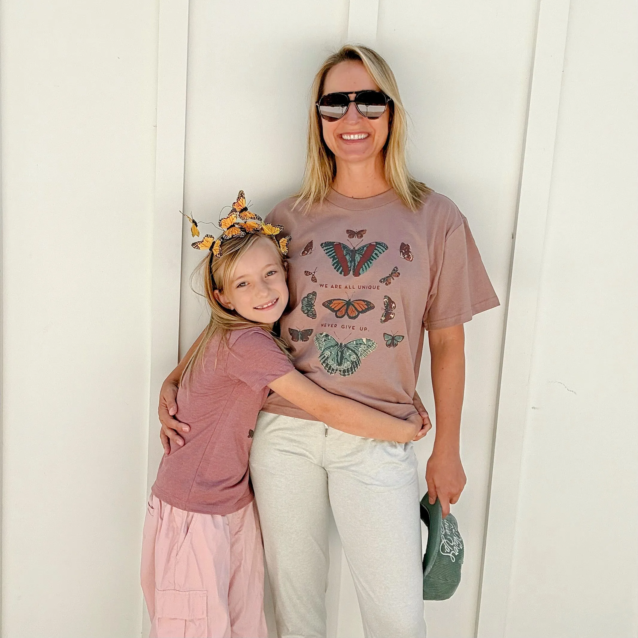 BUTTERFLY WE ARE ALL UNIQUE ROSE TEE