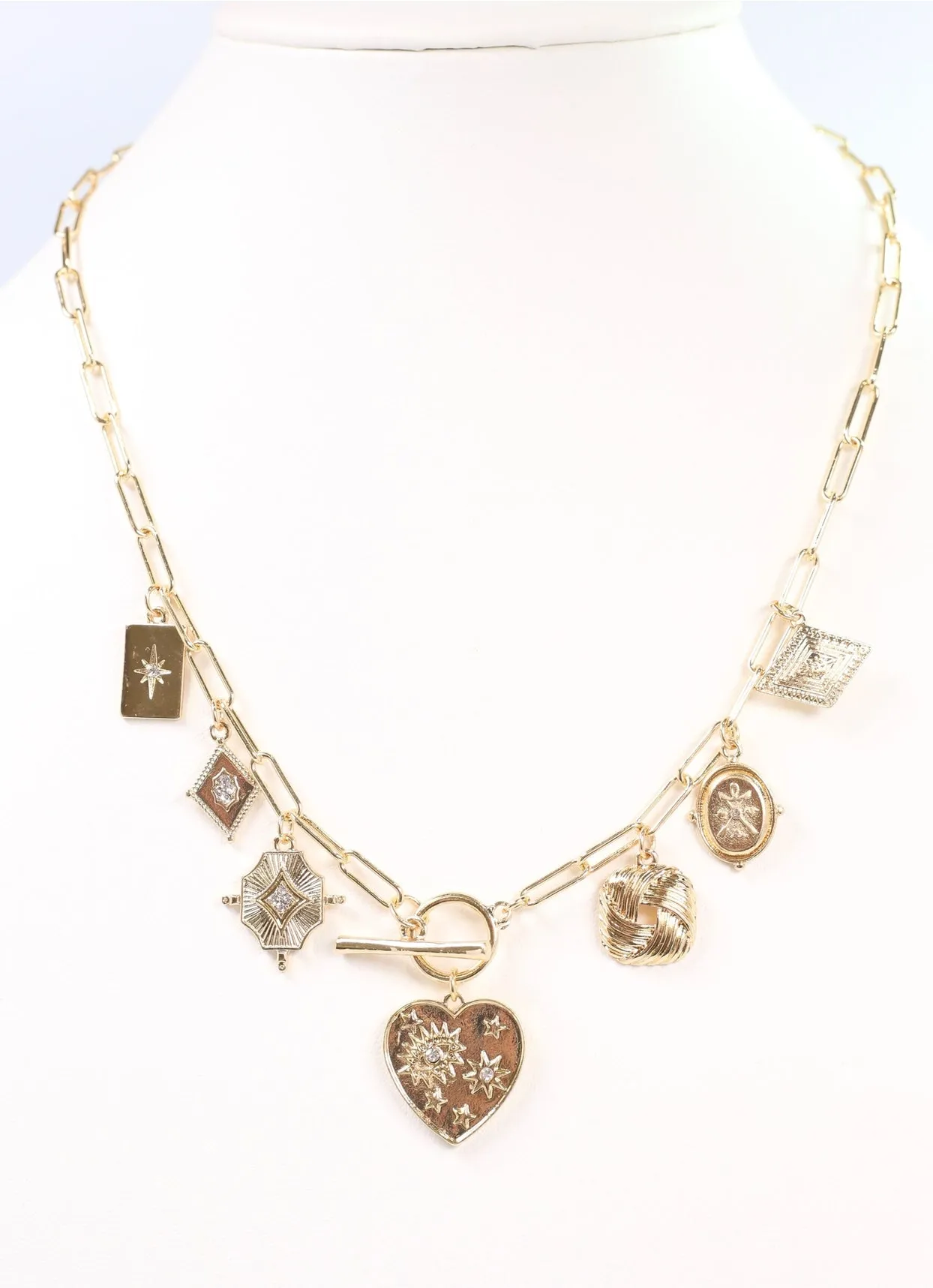 Caroline Hill - Furlow Charm Necklace - Gold