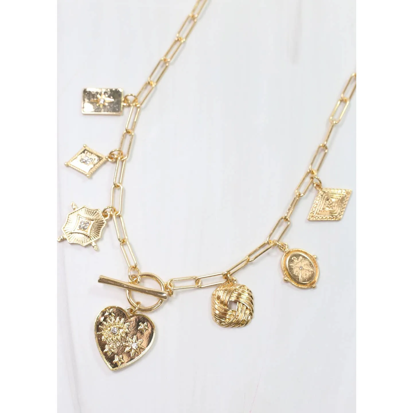 Caroline Hill - Furlow Charm Necklace - Gold