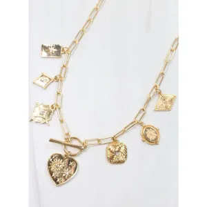 Caroline Hill - Furlow Charm Necklace - Gold