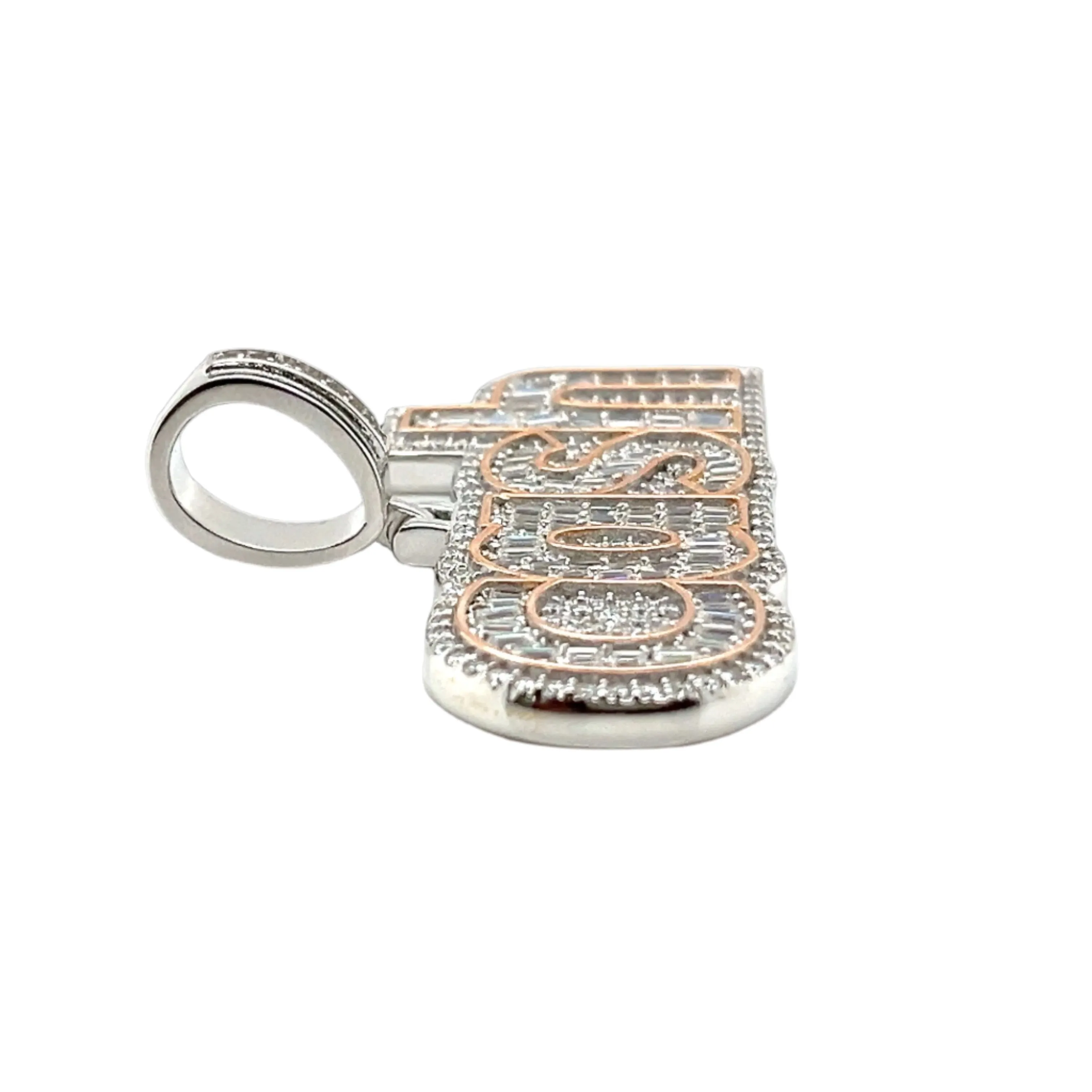 Cash Lab-Created Moissanite Sterling Silver Charm Pendant - M4159739