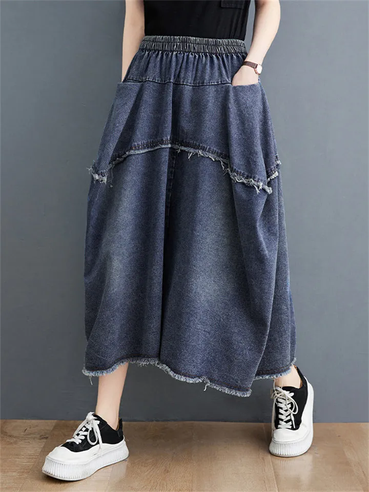 Casual Big Size Extra Loose Wide Leg Jeans for Women