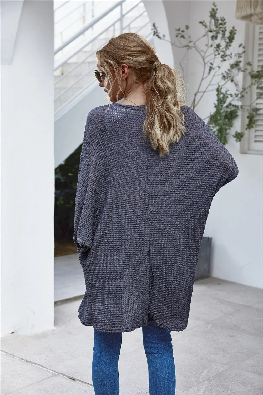 Casual Knit Batwing Sleeve Comfy Cardigans Outerwear