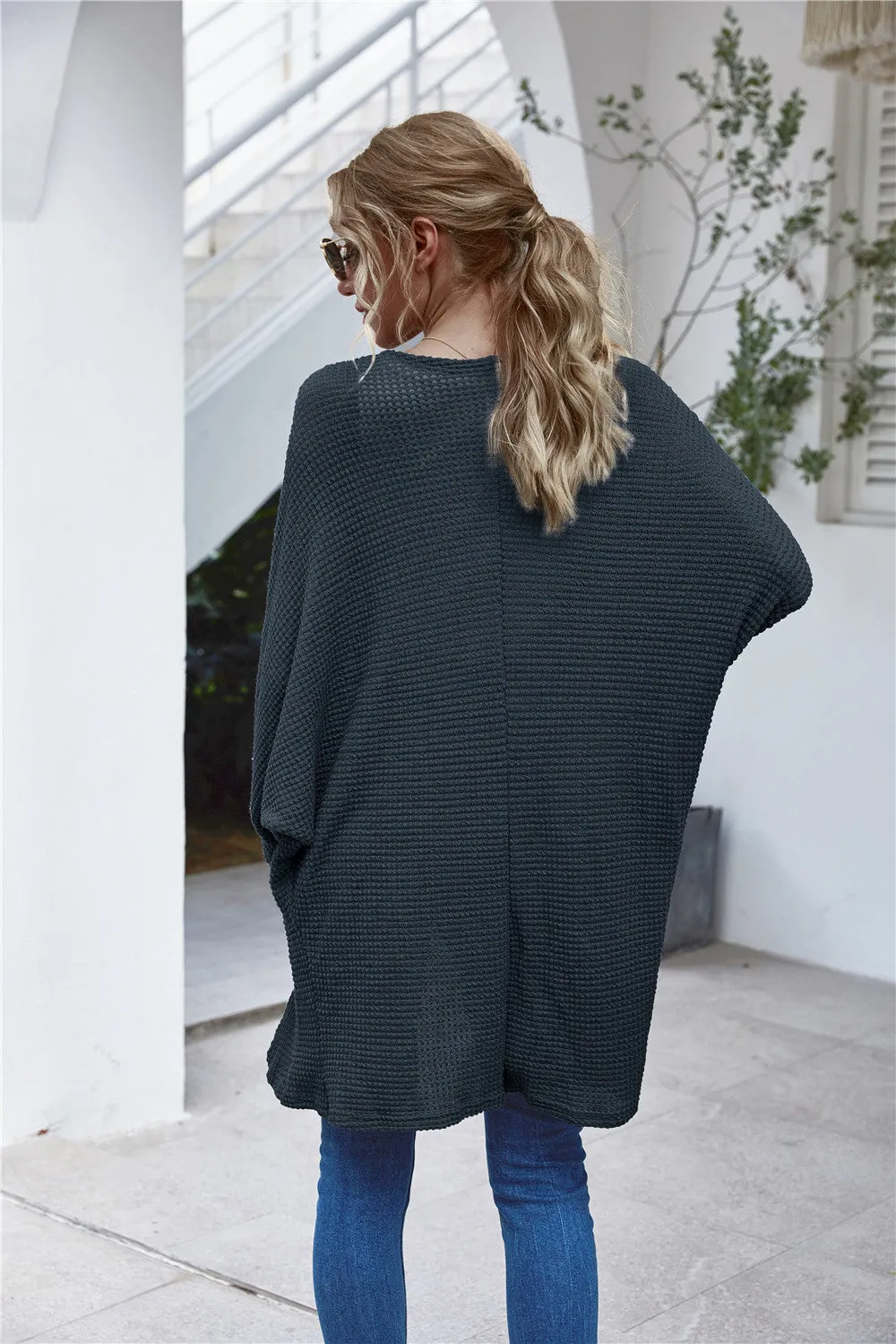 Casual Knit Batwing Sleeve Comfy Cardigans Outerwear