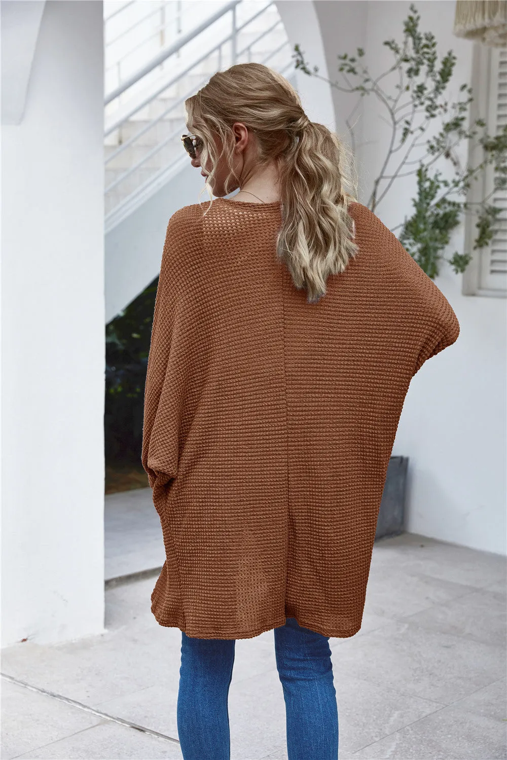 Casual Knit Batwing Sleeve Comfy Cardigans Outerwear