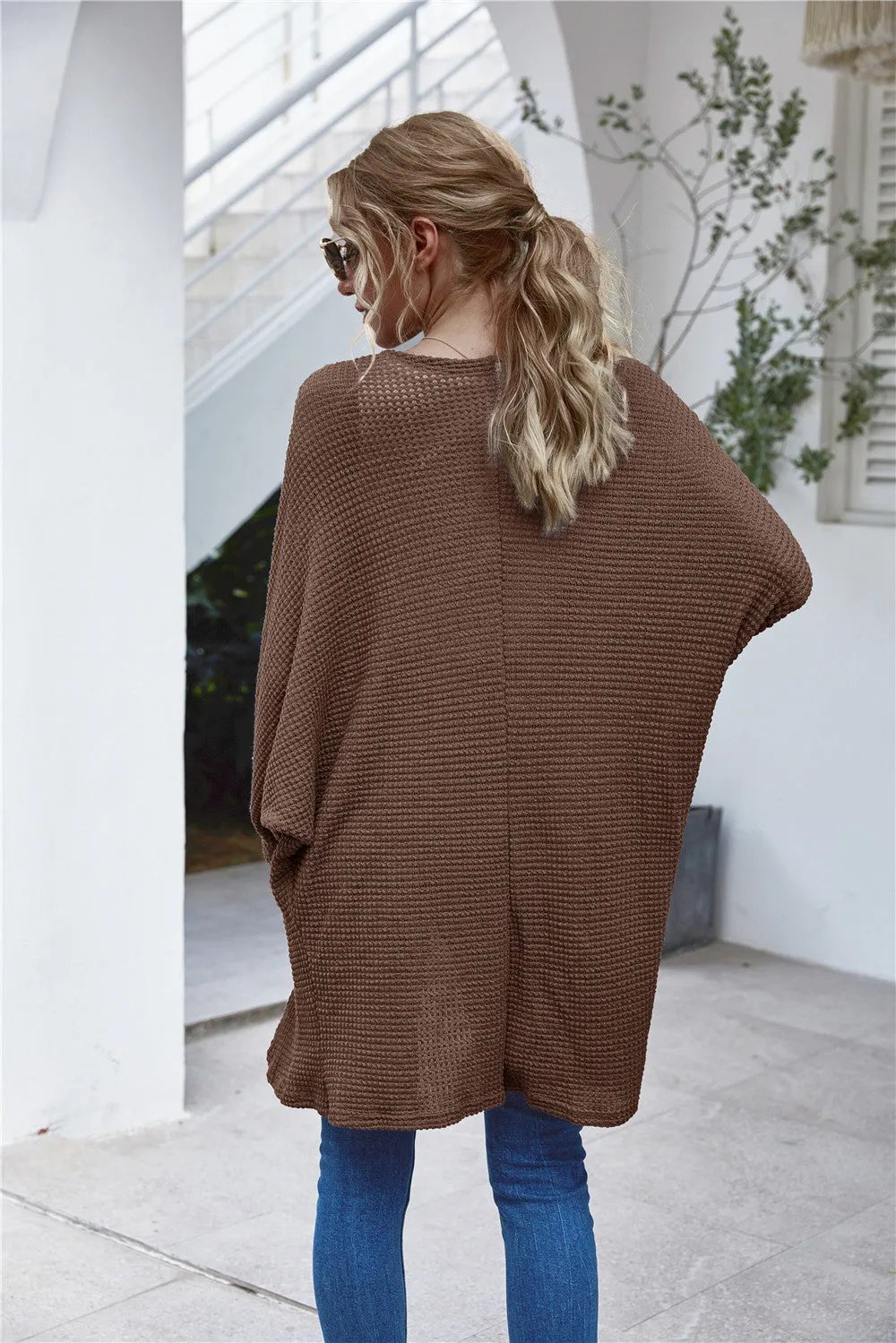 Casual Knit Batwing Sleeve Comfy Cardigans Outerwear