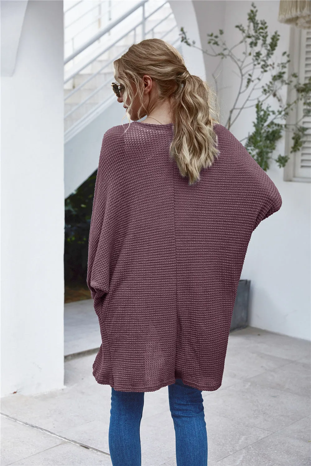 Casual Knit Batwing Sleeve Comfy Cardigans Outerwear